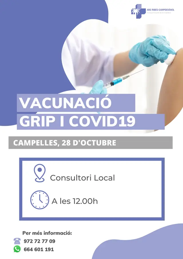 Campelles abrirá la vacunación de gripe y COVID-19 el 28 de octubre