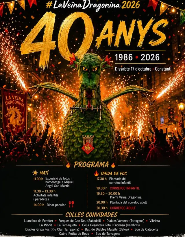 Constantí celebrará cuatro décadas de la Dragonina con una jornada festiva