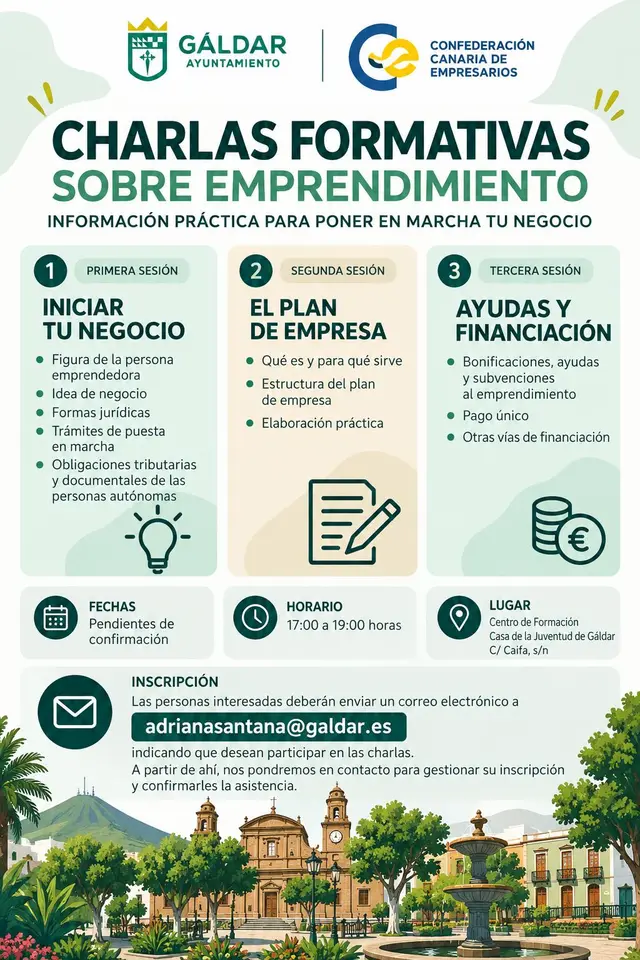 Gáldar prepara tres sesiones para acercar herramientas de emprendimiento