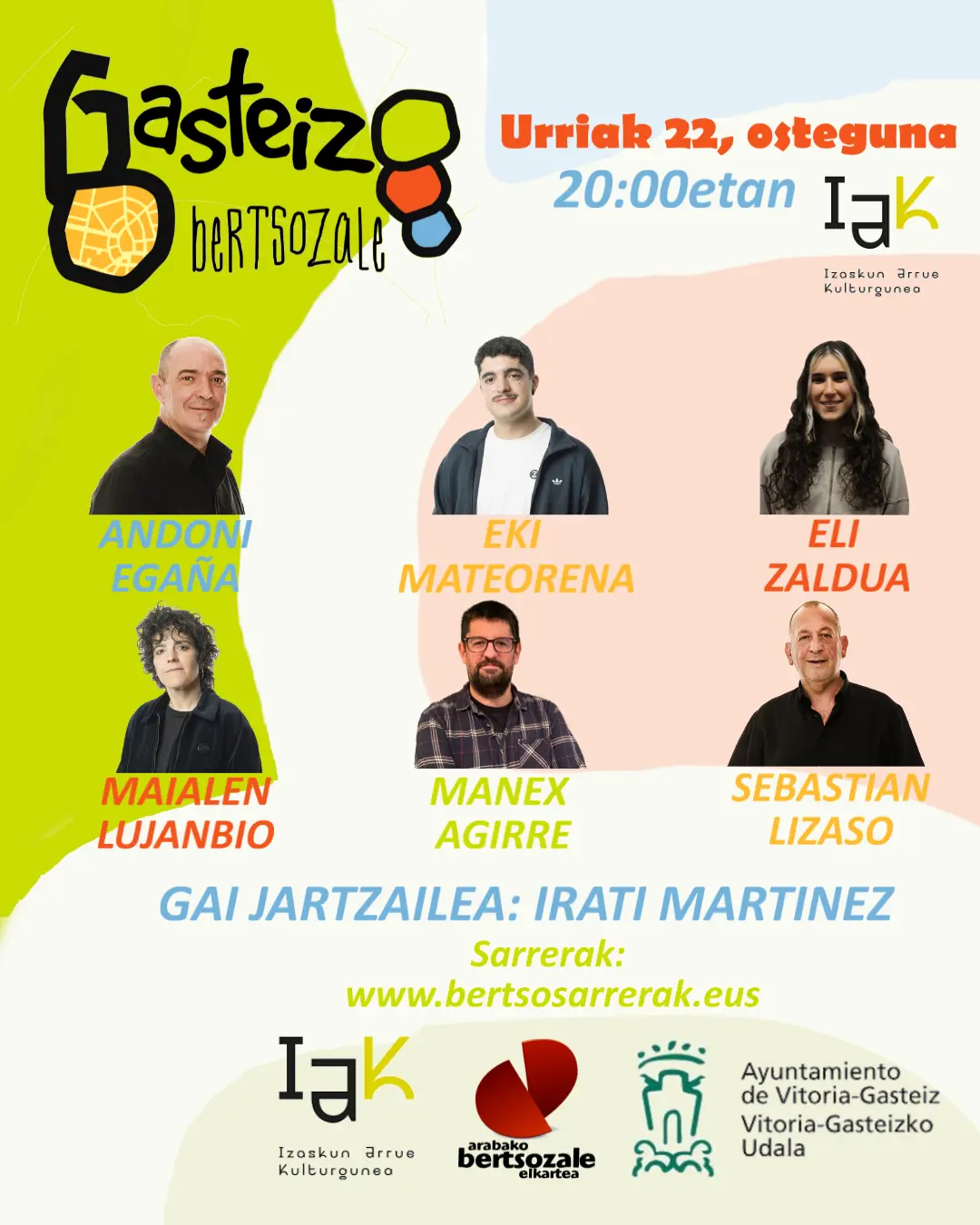 El bertso vuelve a escena en Gasteiz el 22 de octubre