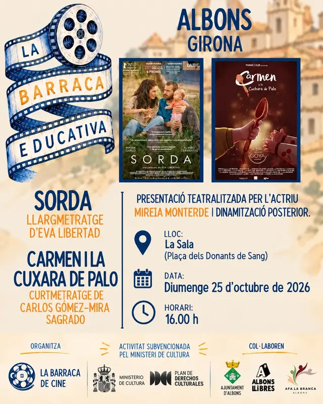 Albons programa dos proyecciones de cine en La Sala