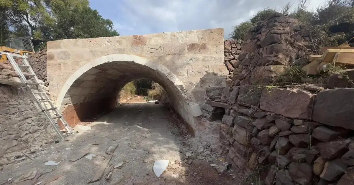 La restauración del puente de Sa Bova encara su tramo final en Ferreries