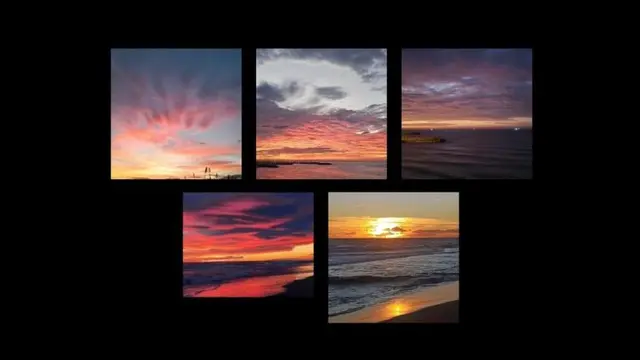El cielo de Castelldefels, teñido por los tonos del arrebol