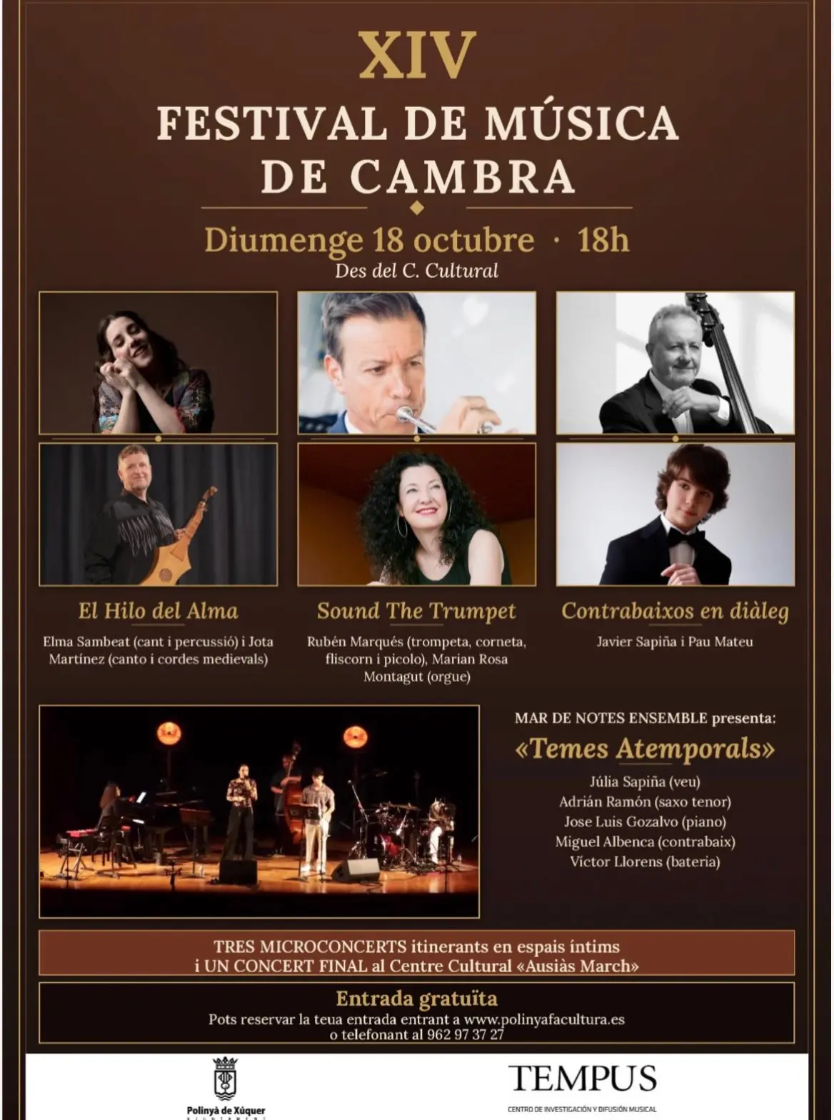 Polinyà de Xúquer programa cuatro actuaciones para su festival de música de cámara