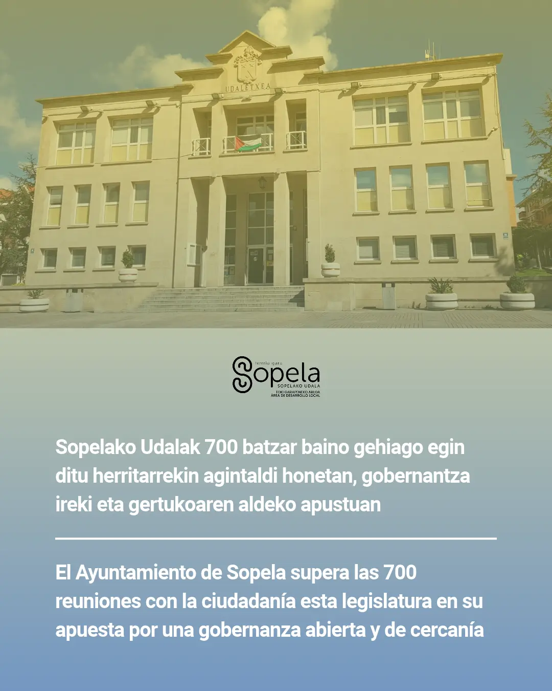 Sopela suma más de 700 encuentros entre el Ayuntamiento y la ciudadanía