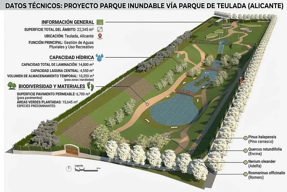 Dos parques inundables en Alicante, pendientes de financiación europea
