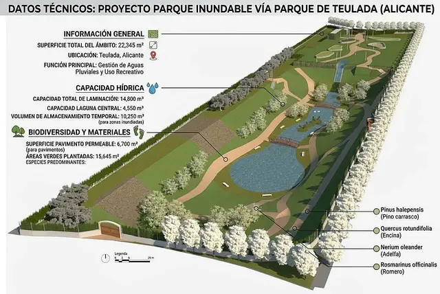 Dos parques inundables en Alicante, pendientes de financiación europea