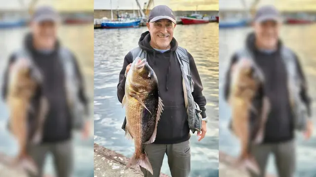Un dentón de seis kilos, captura destacada en el muelle de Burela