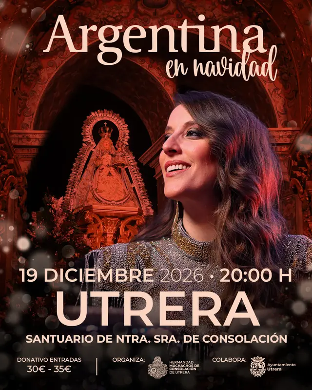Argentina actuará en la Exaltación Navideña de Utrera el 19 de diciembre