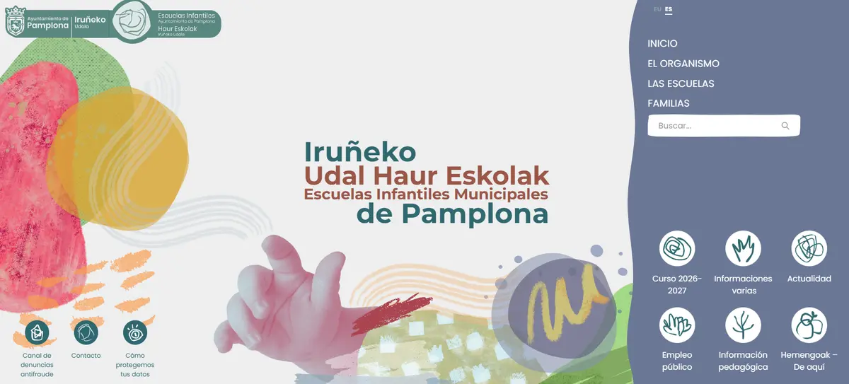 Pamplona reúne en una nueva web la información de sus escuelas infantiles