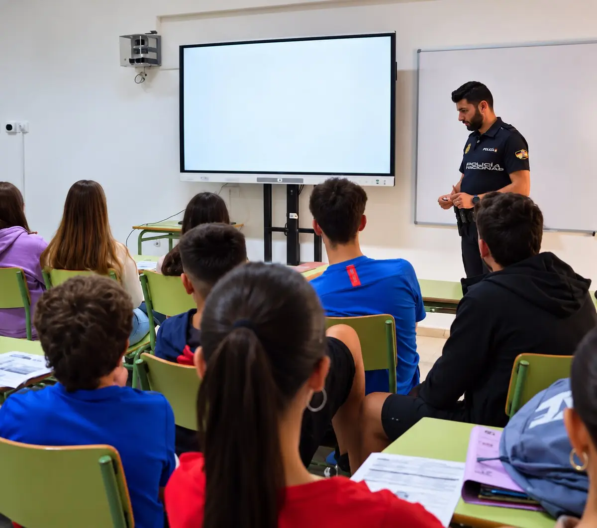 Una charla de la Policía Local acerca al alumnado de Marmolejo las normas para patinetes