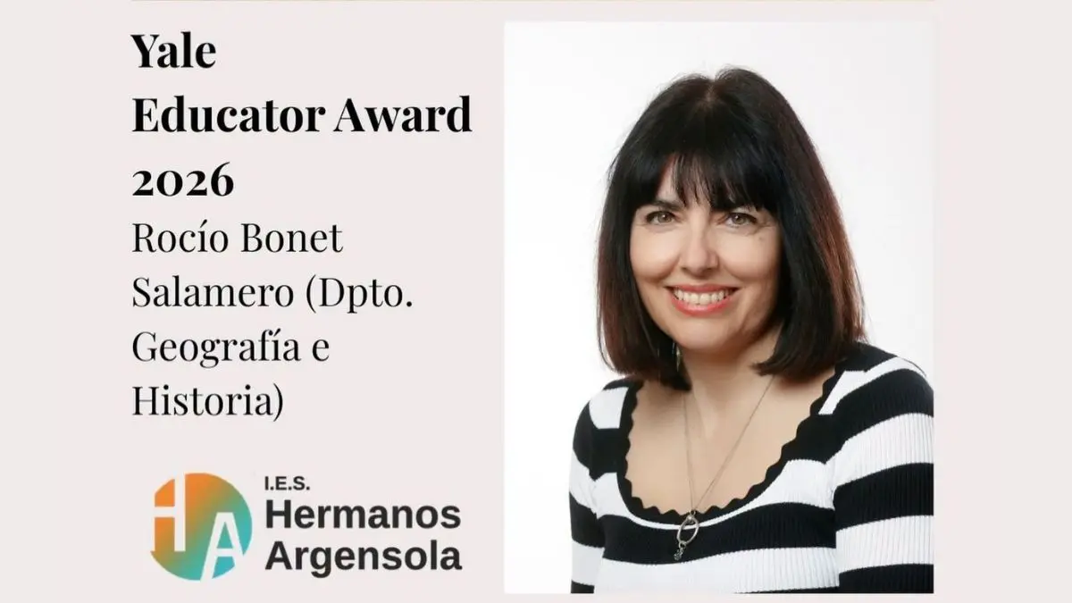 Una profesora del IES Hermanos Argensola recibe un premio educativo de Yale