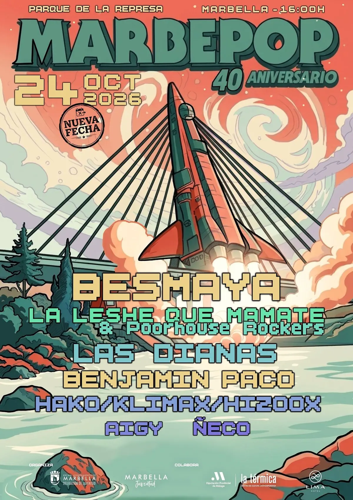 Marbepop festejará cuatro décadas de música el 24 de octubre en el parque de la Represa