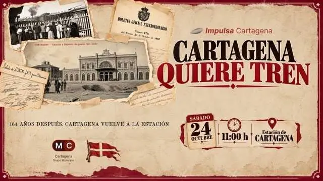 MC llama a concentrarse en la estación de Cartagena por las conexiones ferroviarias