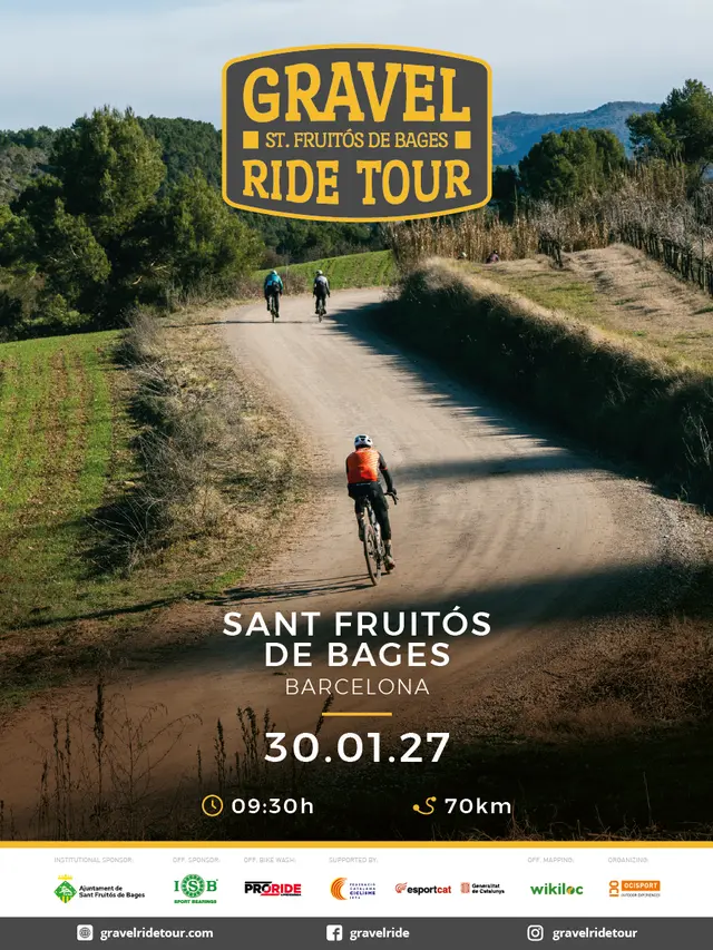 La Gravel Ride Tour 2027 arrancará en Sant Fruitós el 30 de enero