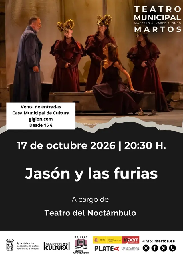 «Jasón y las furias» llegará en octubre al teatro municipal de Martos
