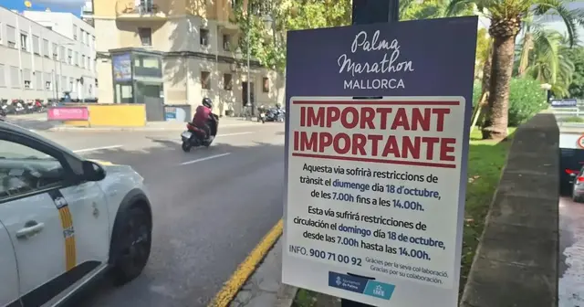 El Palma Marathon alterará la circulación y el estacionamiento en Palma el 18 de octubre
