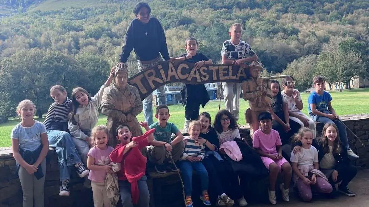 Alumnado de Triacastela participa en una serie web infantil sobre el Camino