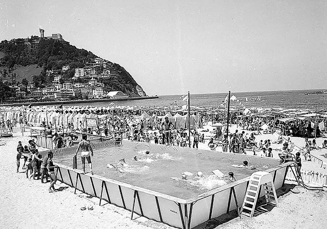 Donostia imaginó en 1966 una gran piscina marina y edificios altos en Ondarreta