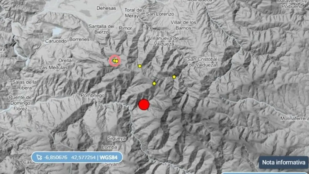 Un seísmo de magnitud 4,2 con epicentro en Benuza se percibe en León y Galicia