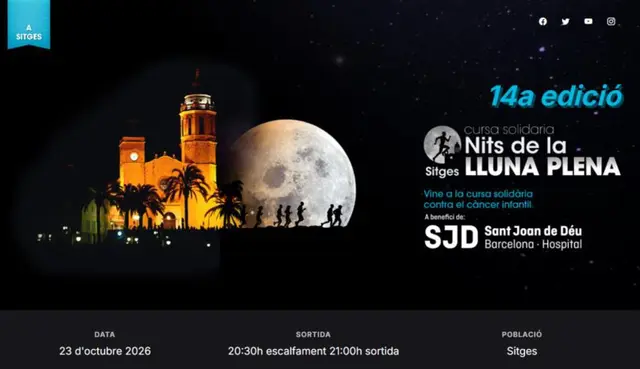 La carrera Nits de Lluna Plena volverá a Sitges en octubre de 2026