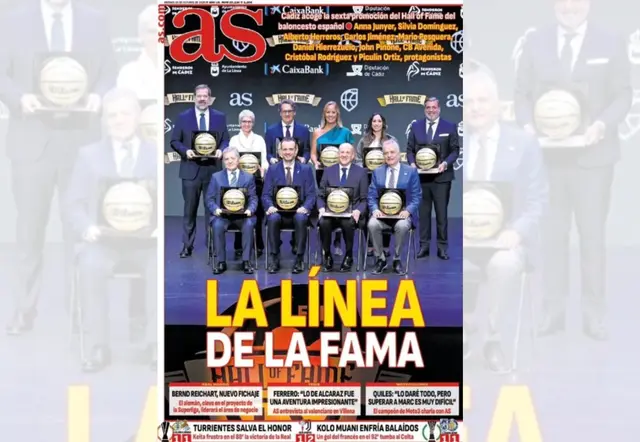 La Línea ocupa un lugar destacado en la portada nacional de AS