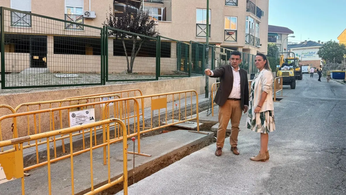 Arrancan trabajos para mejorar el paso peatonal en la calle Cañuelo de Galapagar