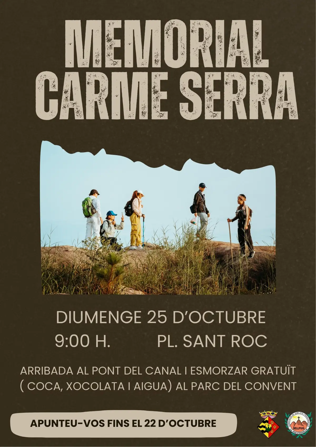 Bellpuig celebrará el Memorial Carme Serra con una caminata