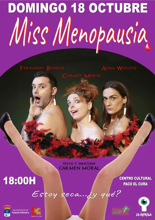 «Miss Menopausia» llegará al centro cultural Paco el Cura el 18 de octubre