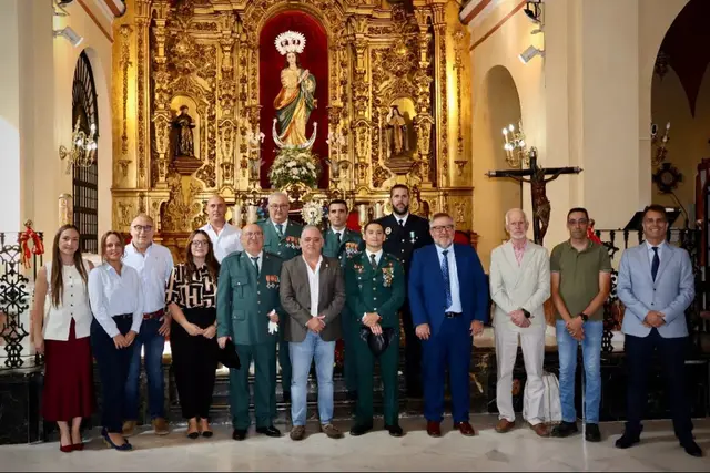 Fuente Palmera acompaña a la Guardia Civil en la misa por la Virgen del Pilar