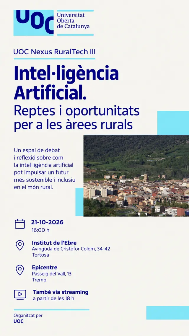 Tremp será una de las sedes de un encuentro sobre inteligencia artificial rural
