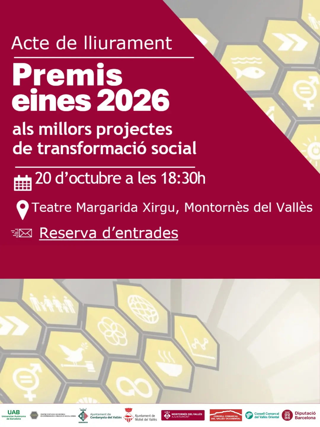Montornès acogerá la gala de los Premios Eines el 20 de octubre