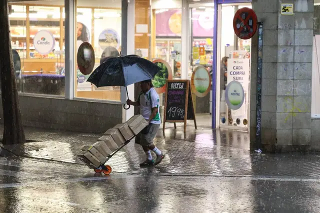La alerta por lluvia sitúa el momento más intenso el sábado por la tarde