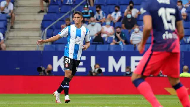 Lluís Recasens dio el salto a Primera con el Espanyol frente al Atlético
