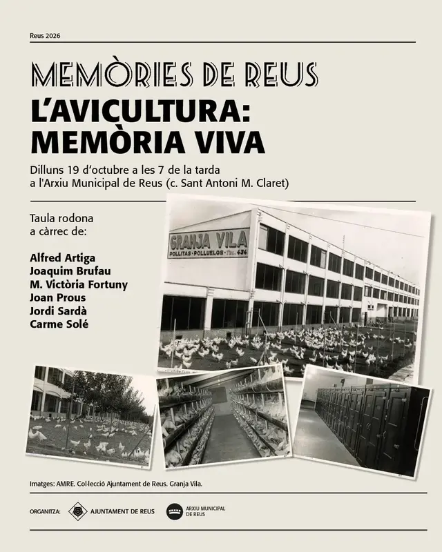 El Arxiu Municipal de Reus dedicará una sesión a la avicultura
