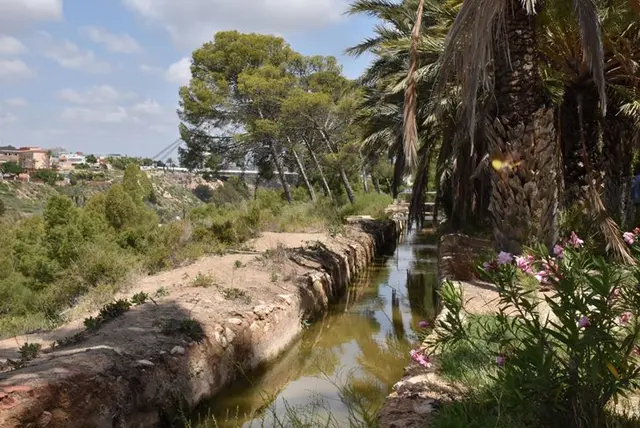 Ekin Kurticor conoce el sistema de riego tradicional de Elche