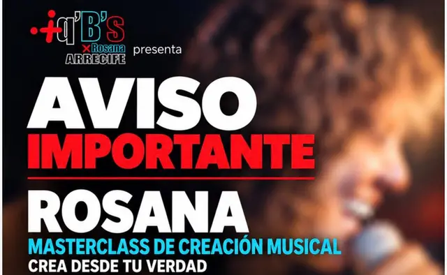 La masterclass de Rosana en Arrecife se traslada al domingo
