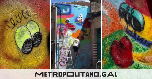 Fuzzy Kidzz lleva sus criaturas de colores intensos a una pared de Vigo