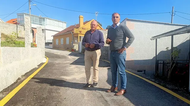 Poio completa el ensanchamiento de la Travesía da Cachada en Campelo