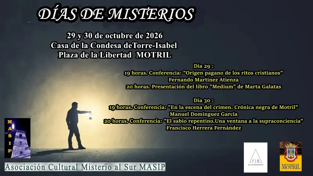 Motril acogerá dos tardes de jornadas dedicadas al misterio