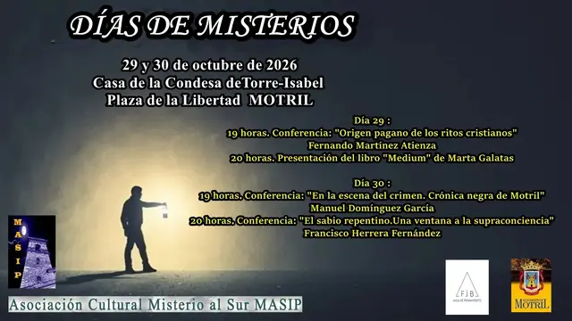 Motril acogerá dos tardes de jornadas dedicadas al misterio
